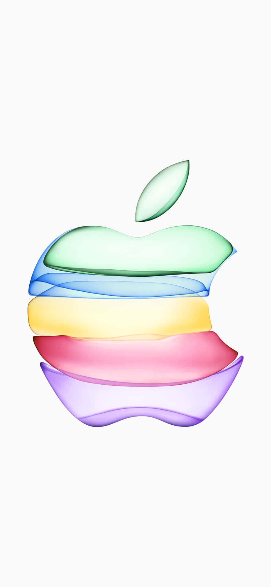 Iphones Xs Max Rainbow Apple Logo Background