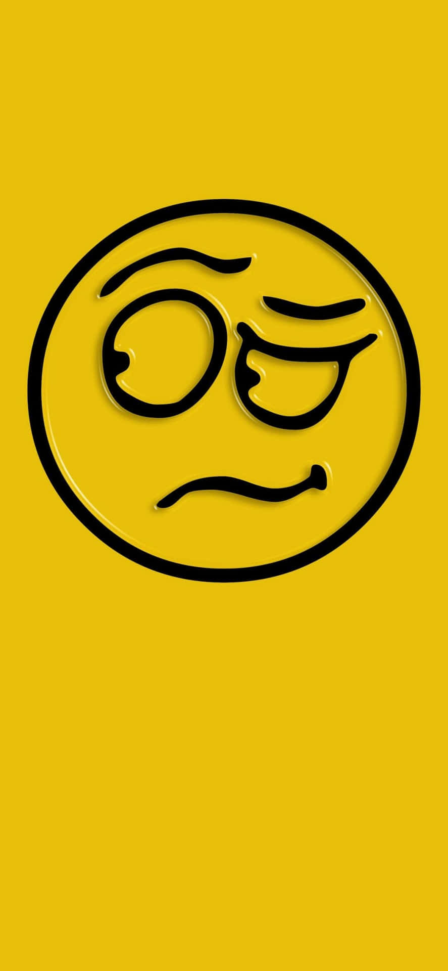 Iphones Xs Max Yellow Skeptical Emoji Background