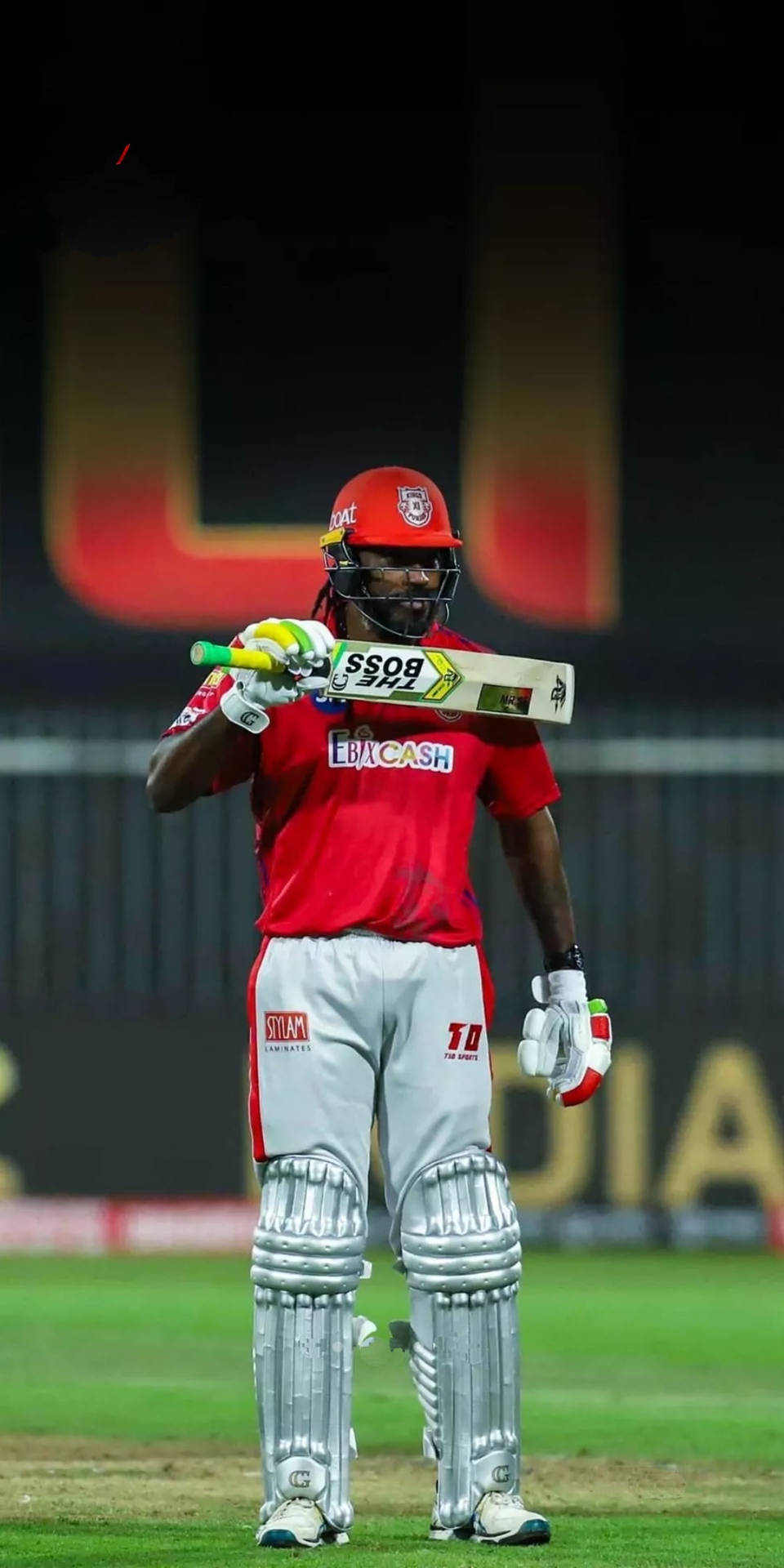 Ipl 2021 Chris Gayle In Red Background