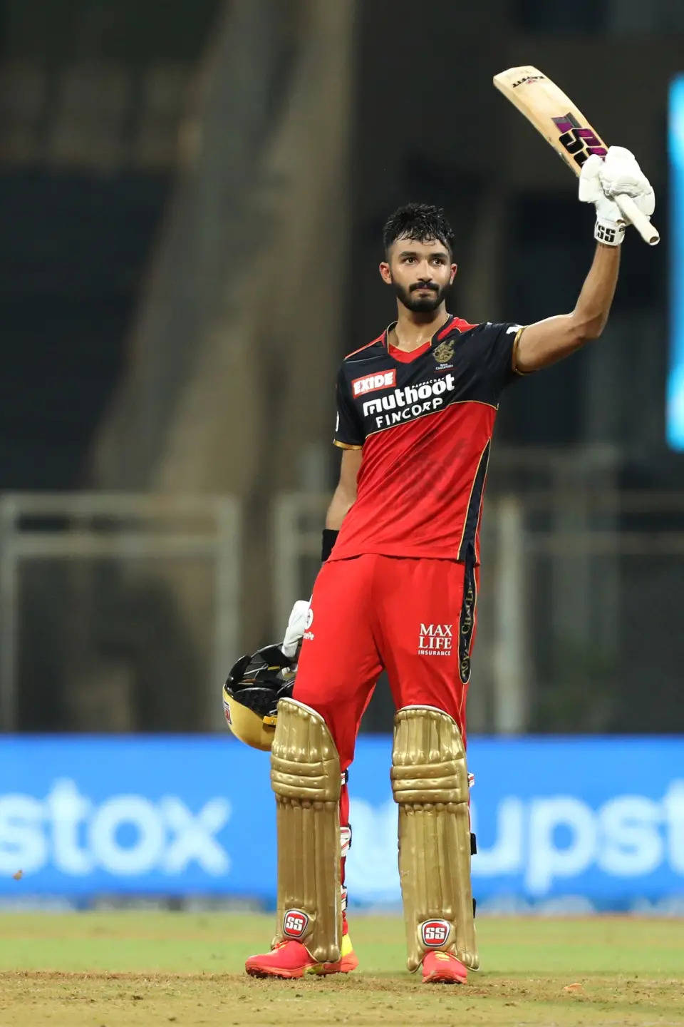 Ipl 2021 Devdutt Padikkal Raised Bat Background