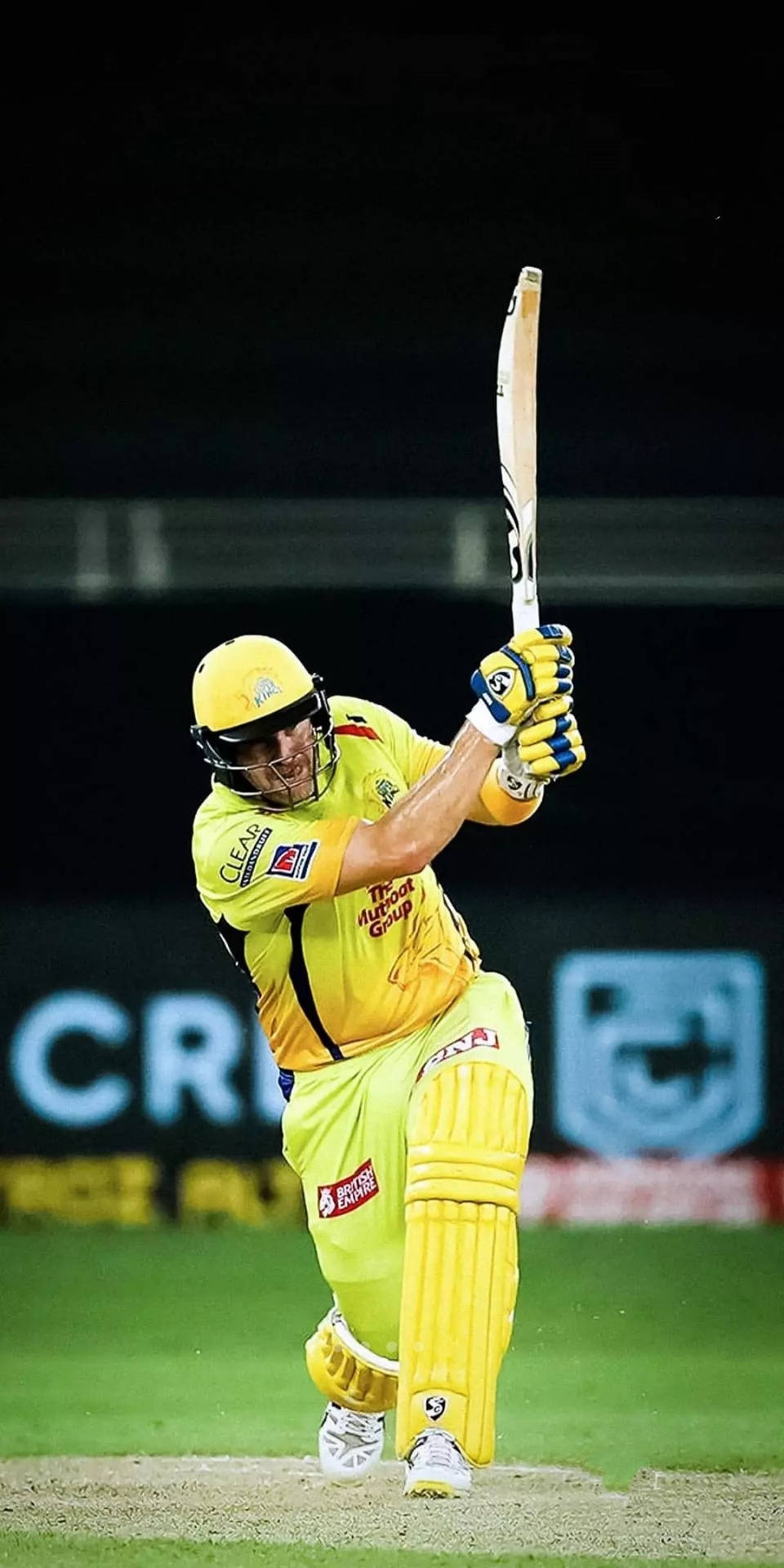 Ipl 2021 Shane Watson In Yellow Background