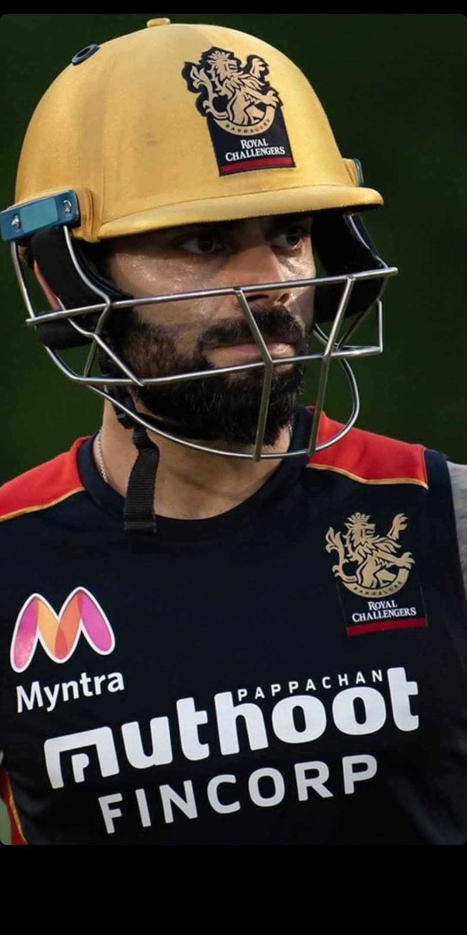 Ipl 2021 Viral Kohli Close-up Background