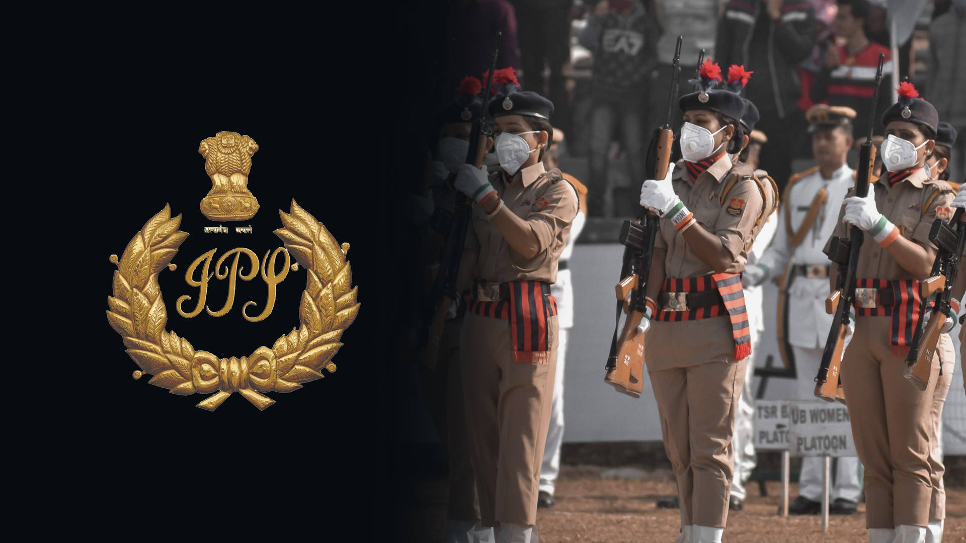 Ips Logo With Police Officers Background