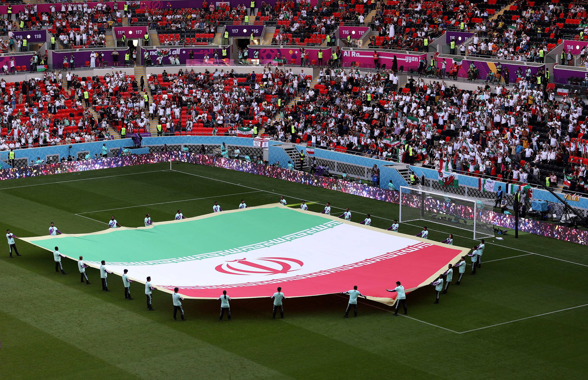 Iran National Football Team Fifa World Cup 2022 Flag Background