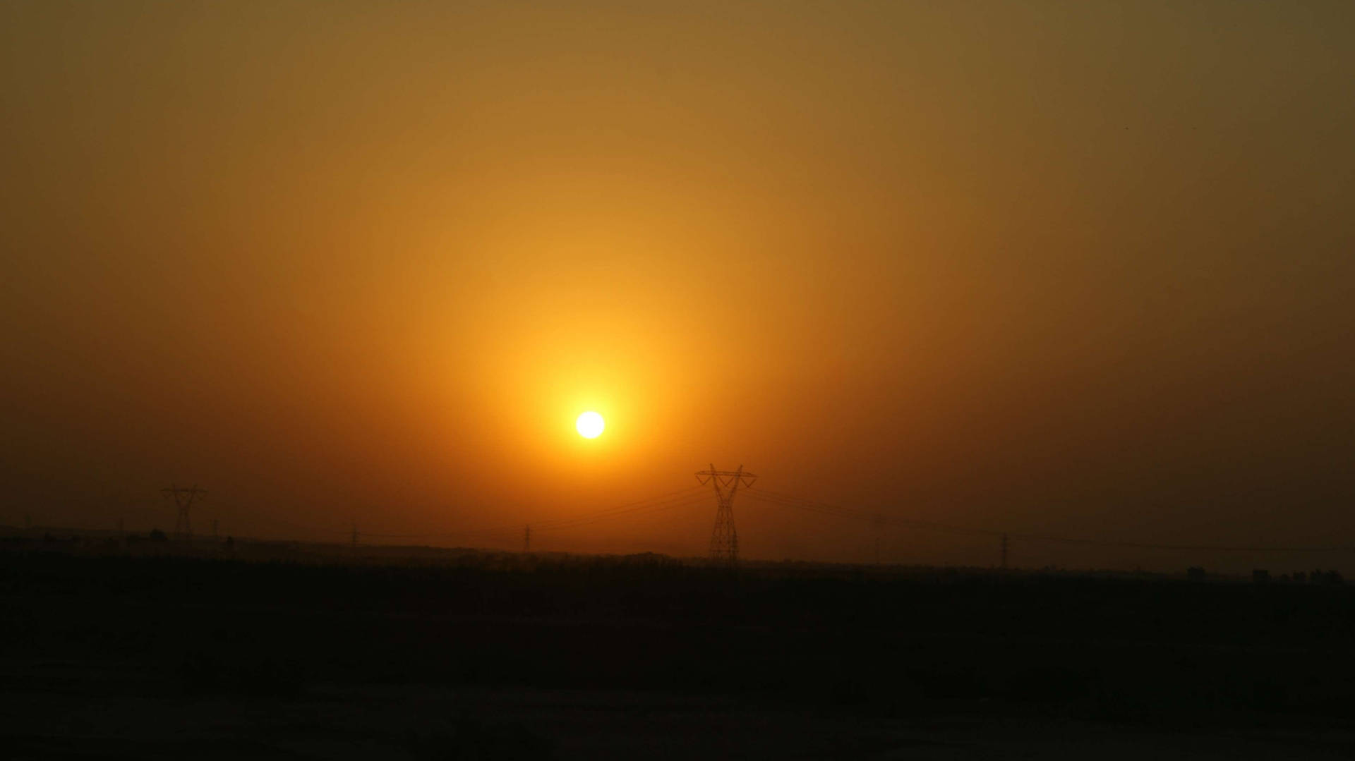 Iraq Electric Tower Sunset Background