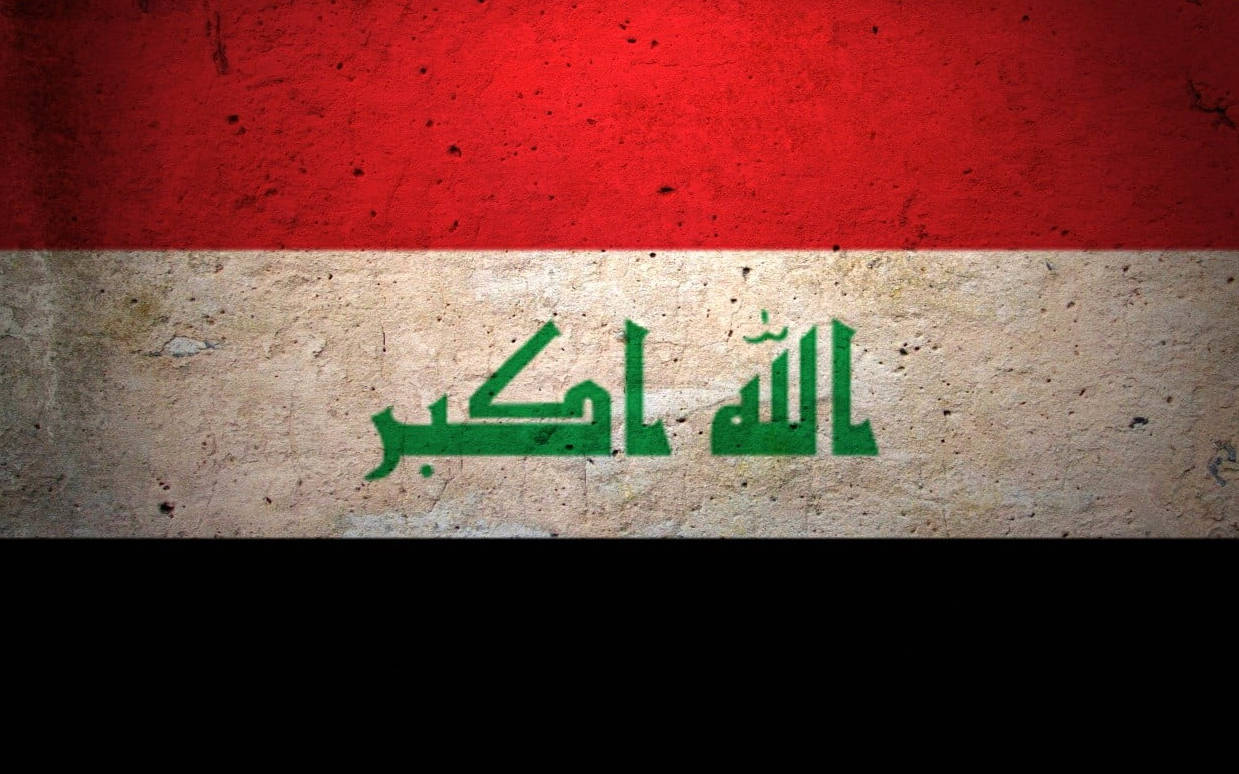 Iraq Flag Rough Texture Background