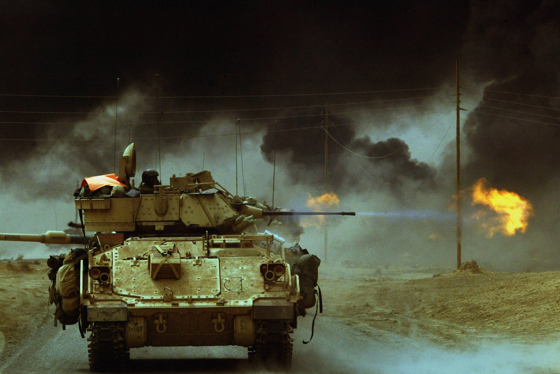 Iraq M2 Bradley Military Tank Background