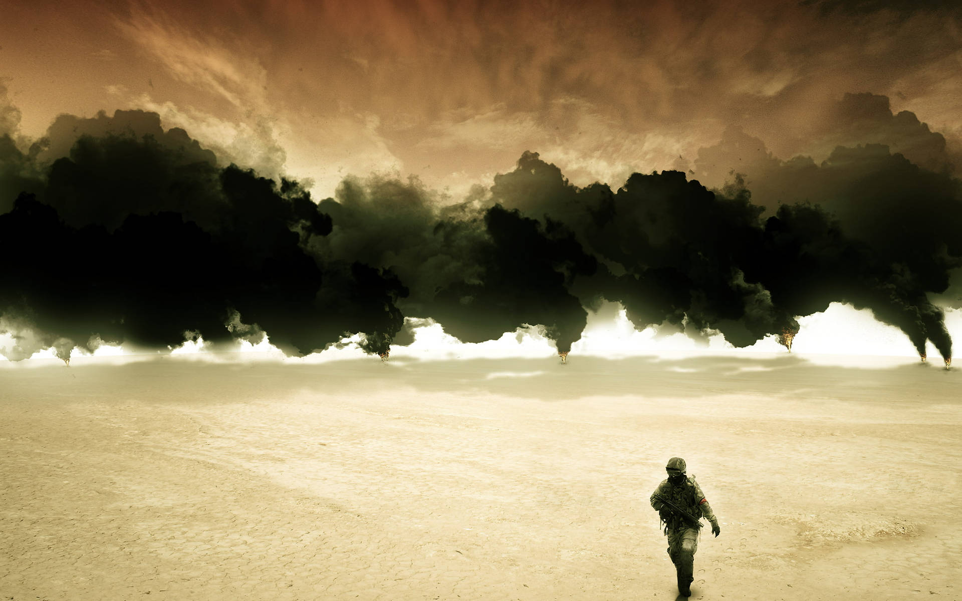 Iraq War Digital Painting Background