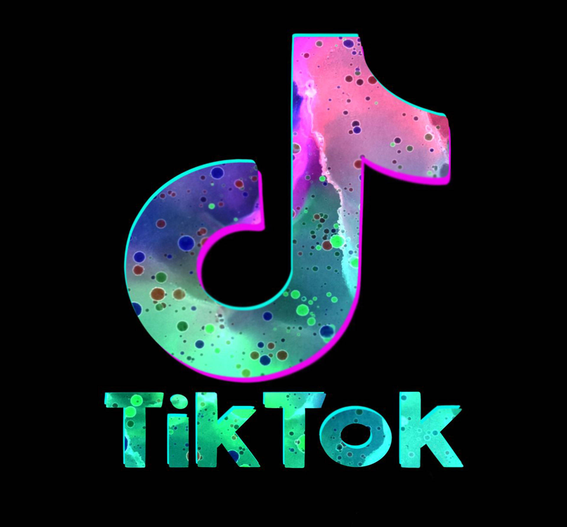 Iridescent Abstract Tiktok Logo Background