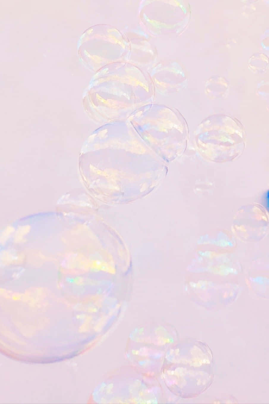 Iridescent Soap Bubbles Pastel Background Background
