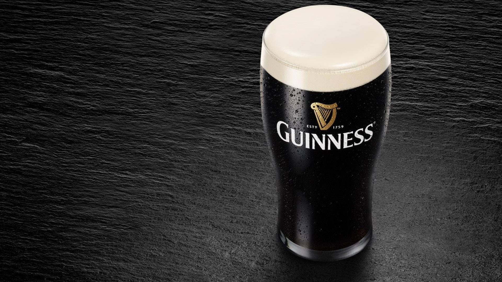 Irish Dry Stout Guinness Glass Background