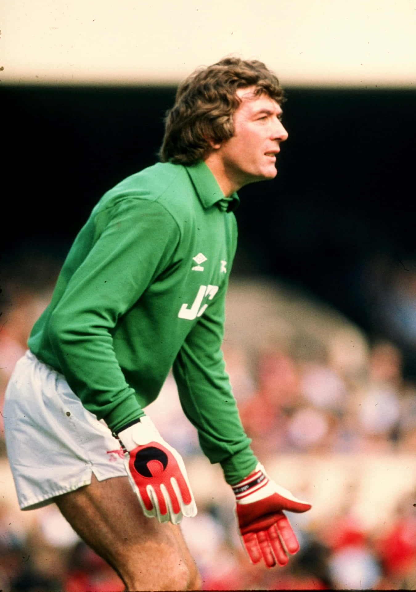 Irish Football Player Pat Jennings Side Angle Shot Background