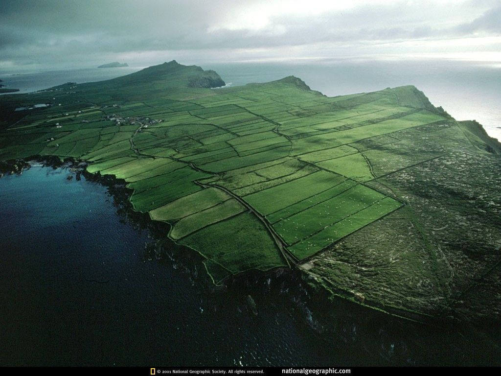 Irish Geographic Island Background