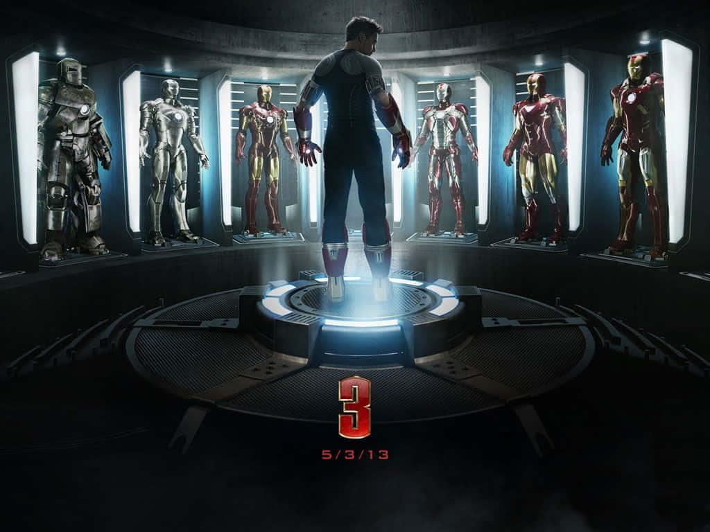 Iron Man 3 Poster With Tony Stark Background