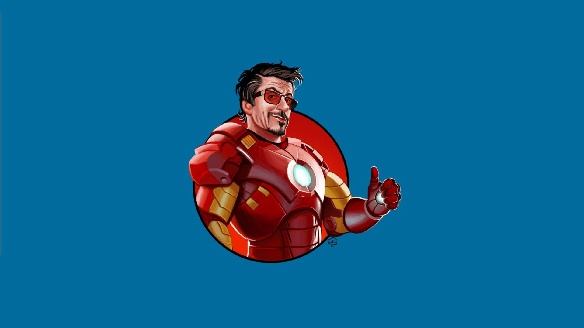 Iron Man 4k Blue Art Background