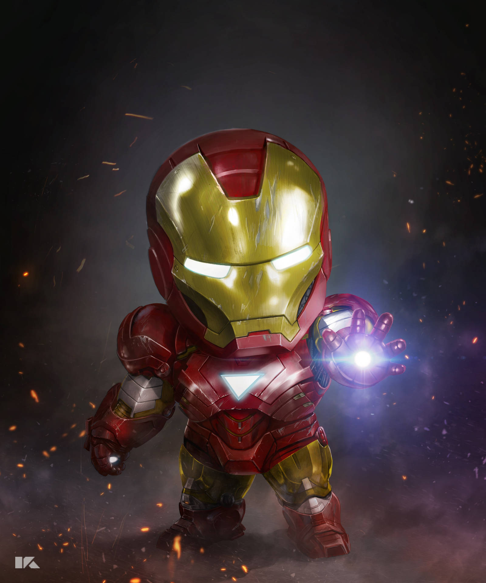 Iron Man 4k Cute Art Background