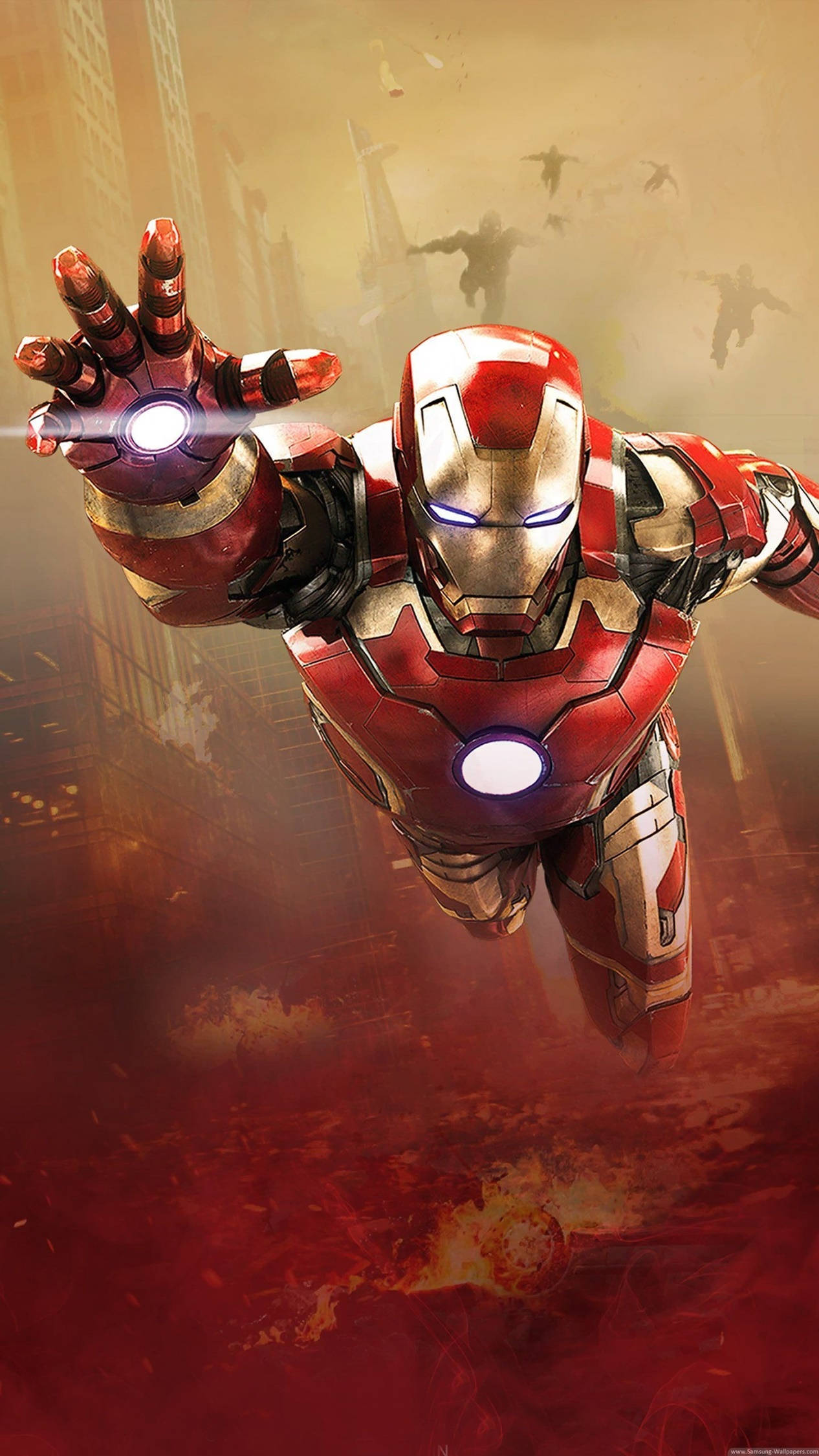 Iron Man 4k Iphone Fiery Art Background