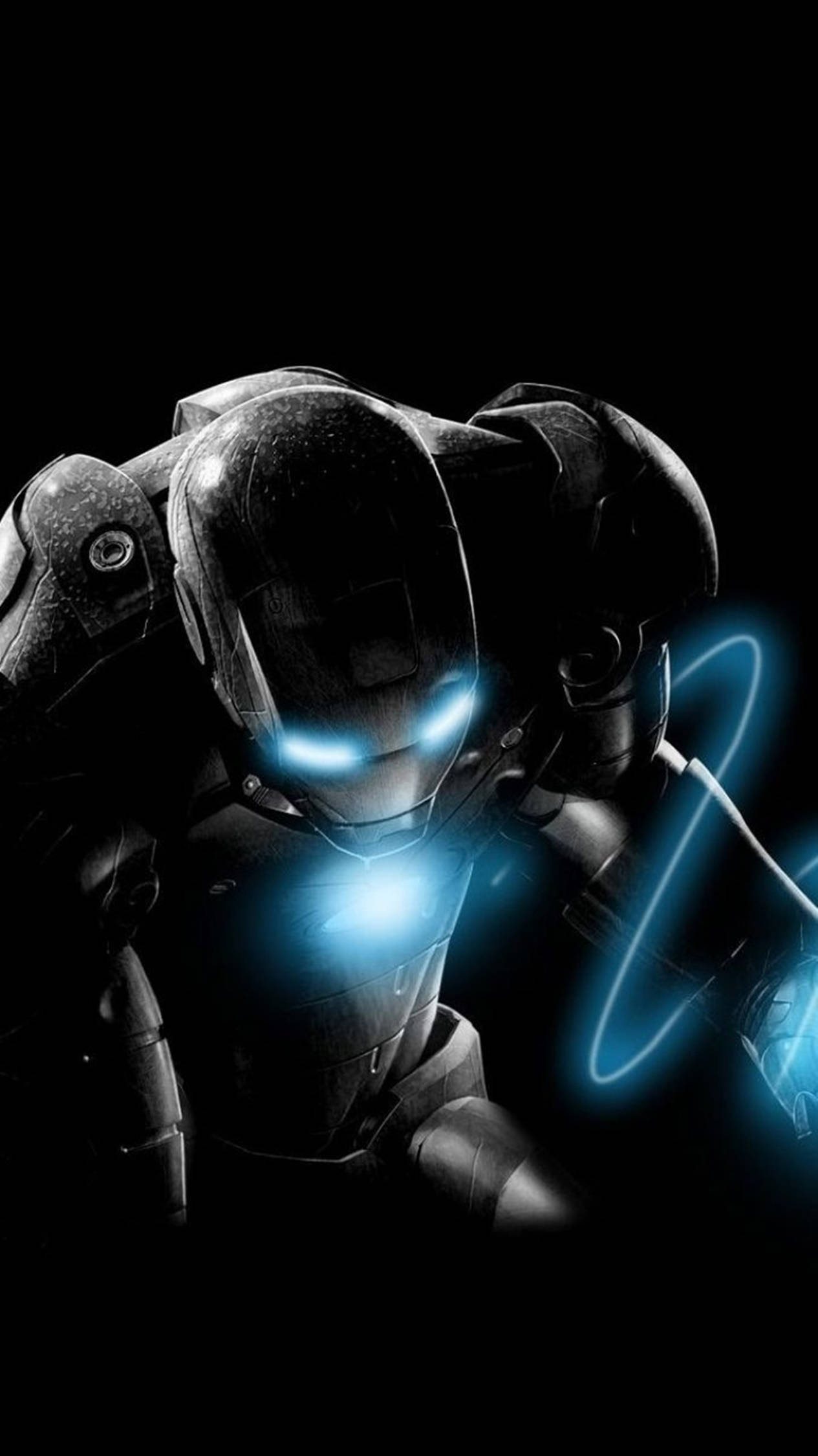 Iron Man 4k Iphone Matte Black Background