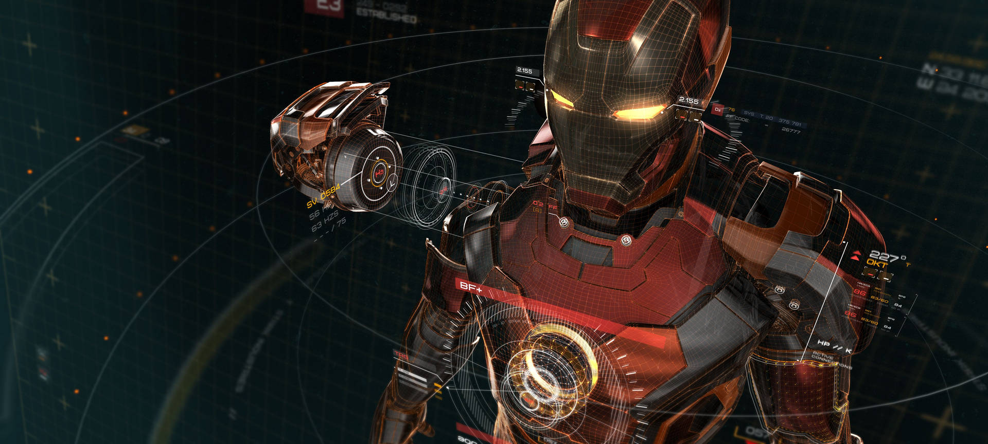 Iron Man Ai Scan Background