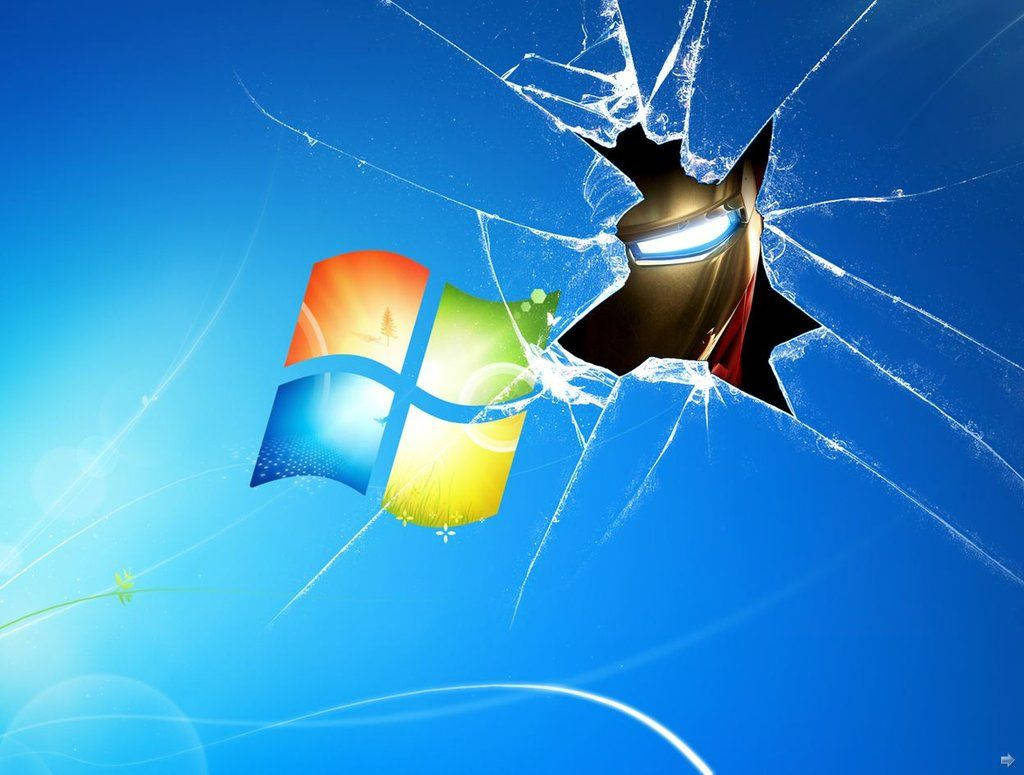 Iron Man Broken Windows Screen Background