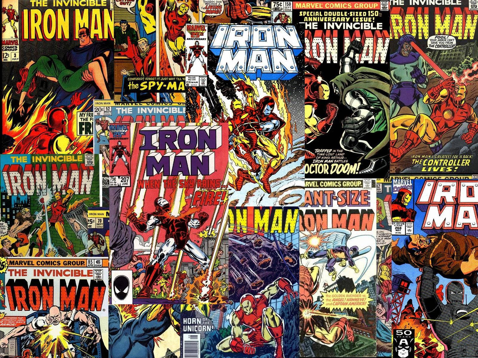 Iron Man Comic Book Cover Page Background