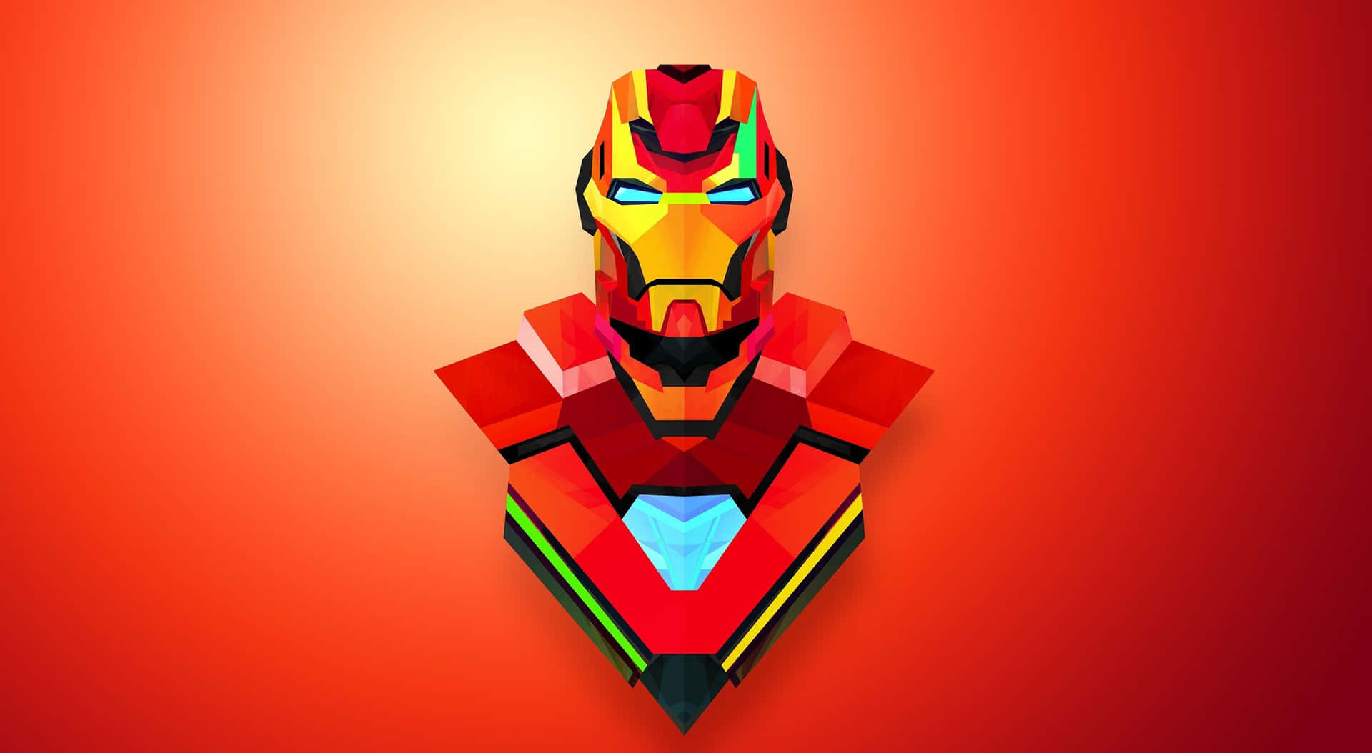 Iron Man Fires His Repulsor Beams In A Dazzling Display Of Power. Background