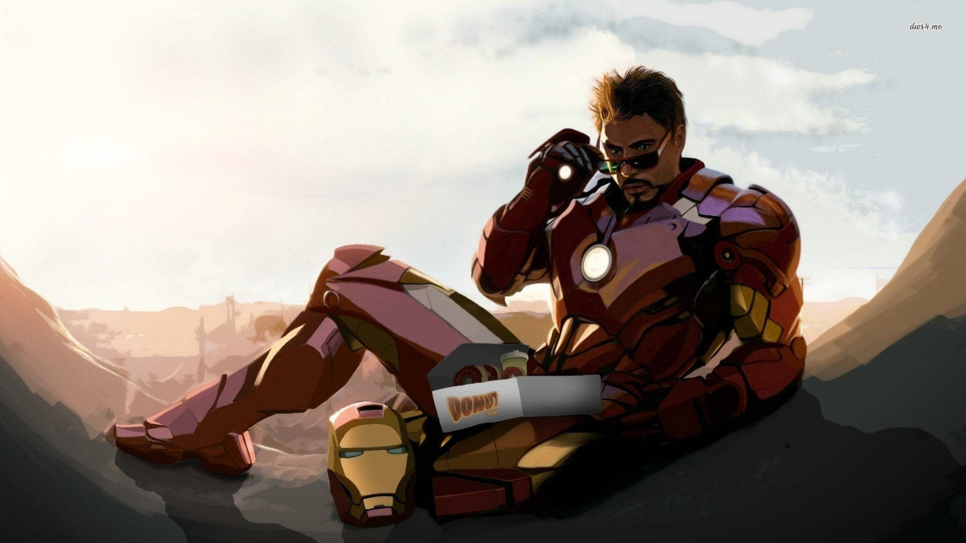 Iron Man Full Hd Donuts Background