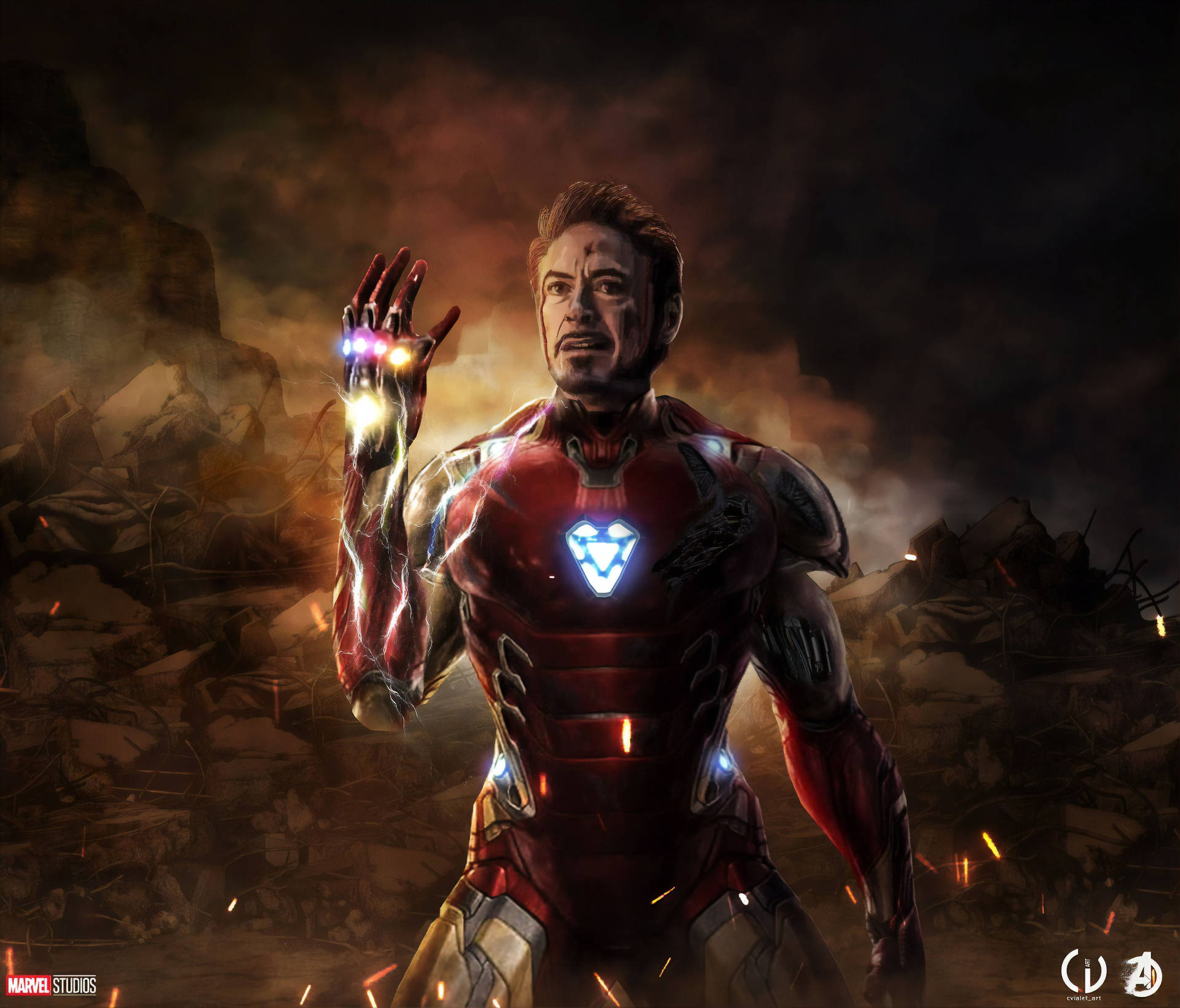 Iron Man Full Hd Final Scene Background
