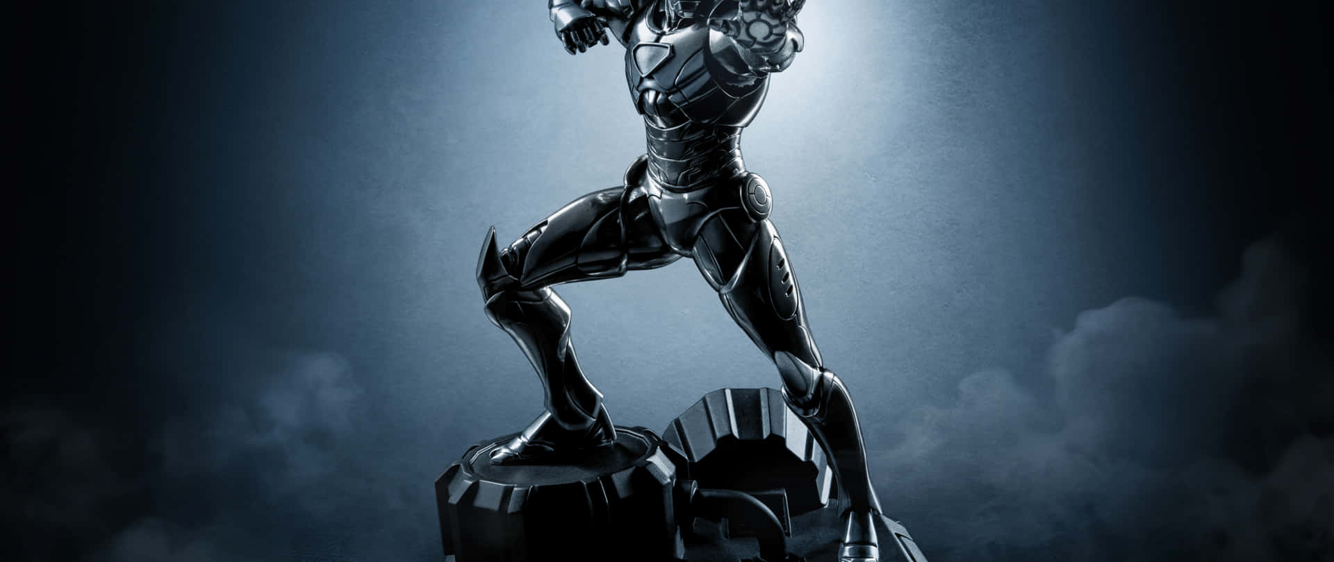 Iron Man In Black And White Background