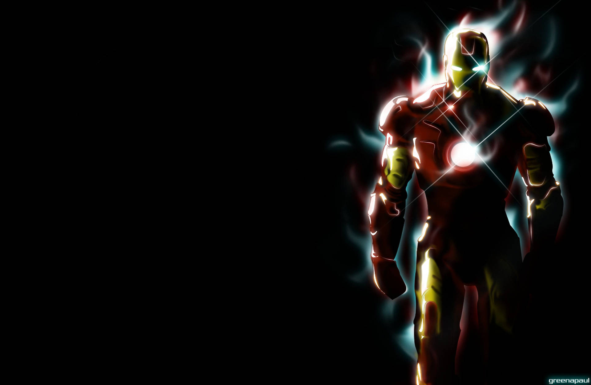 Iron Man In The Dark Background