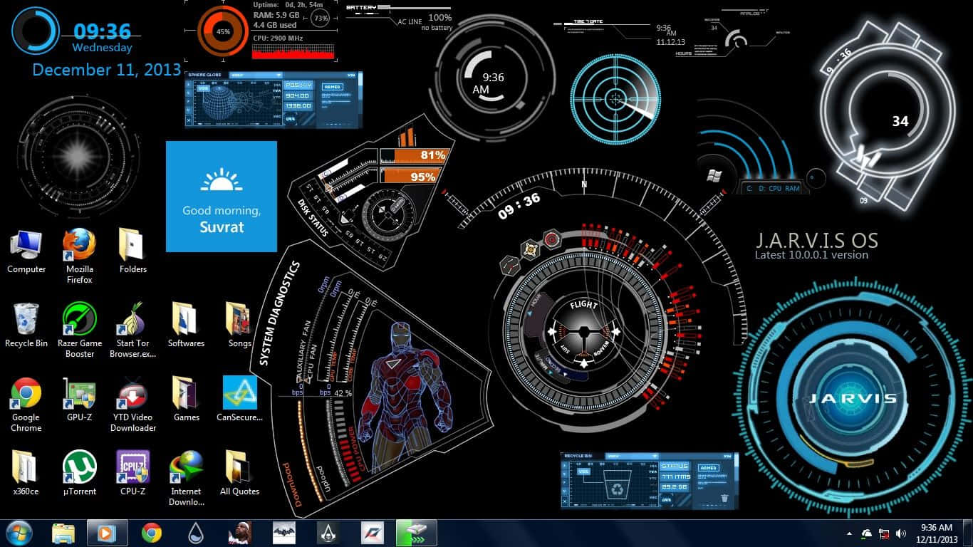 Iron Man Jarvis Desktop Wallpaper Background