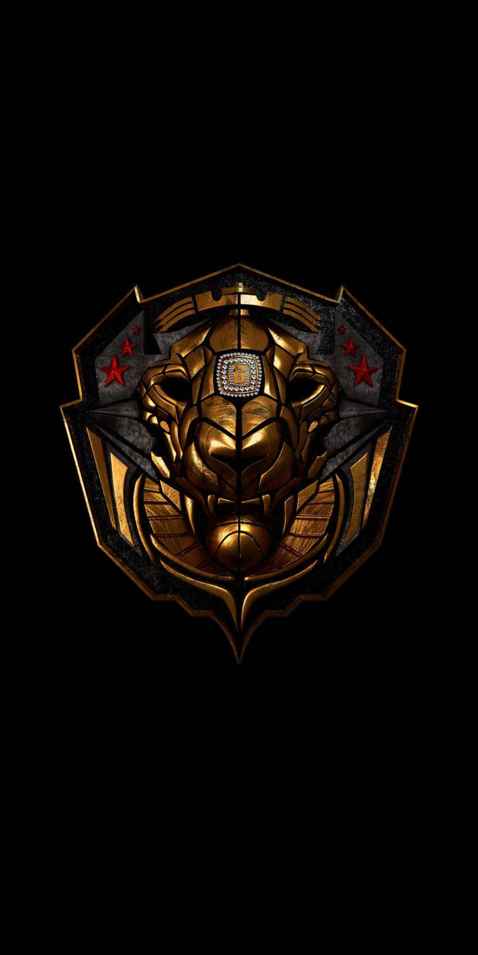 Iron Man Logo Golden Lion Background