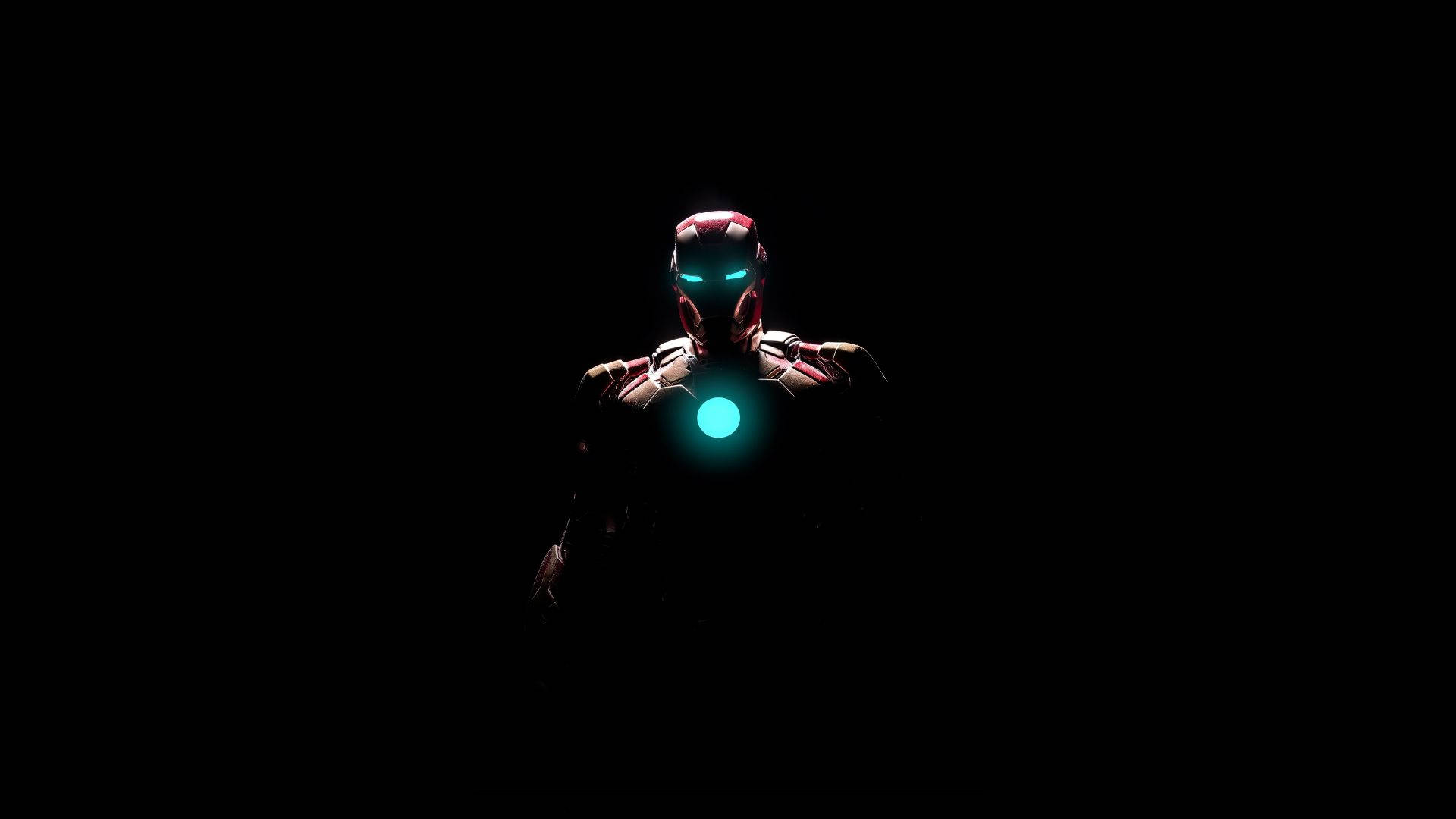 Iron Man Logo In The Dark Background