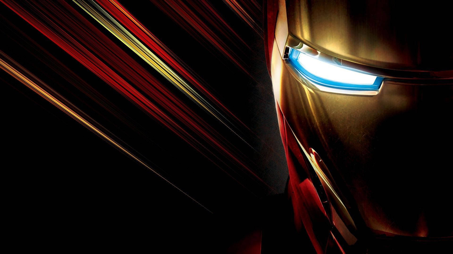 Iron Man Logo Luminous Mask Background