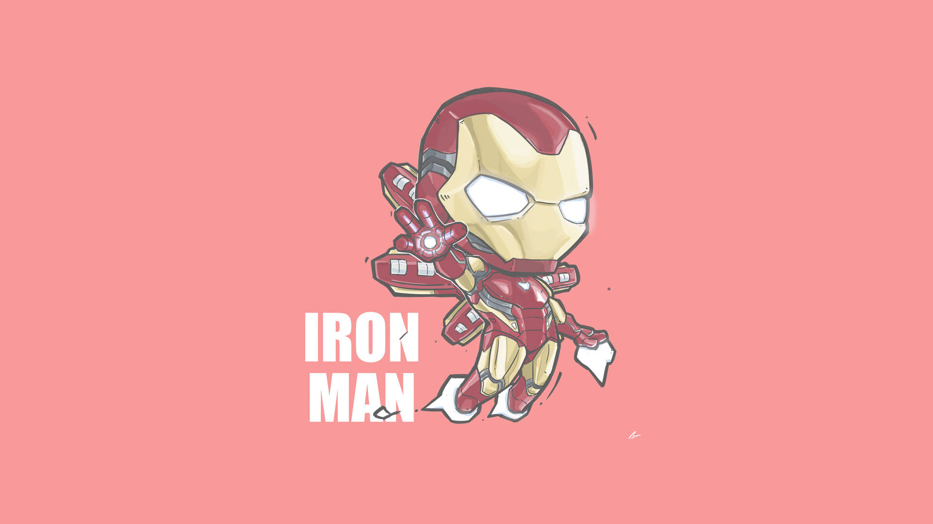Iron Man Logo Mini Figure Background