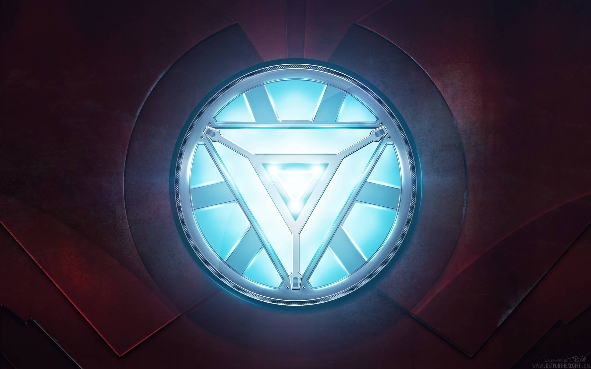 Iron Man Logo Shining Arc Background