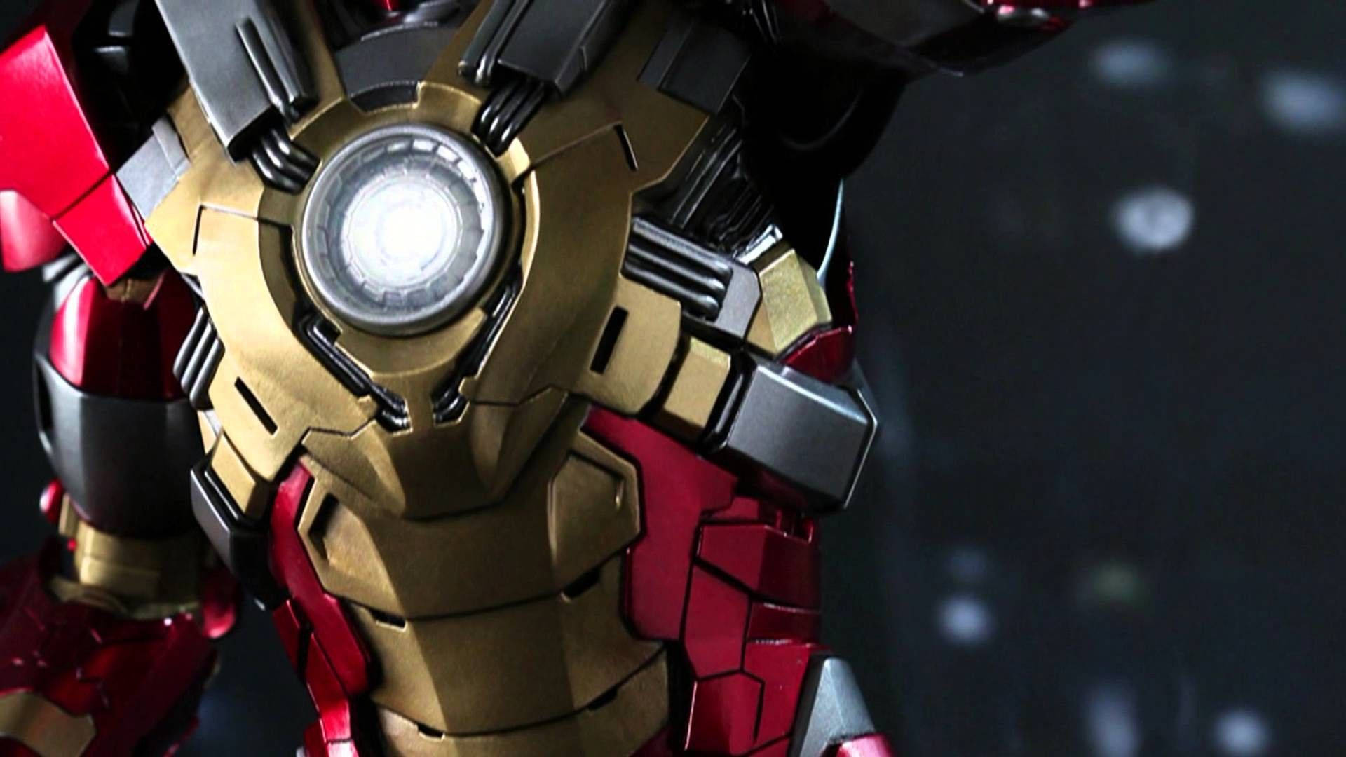 Iron Man Mark 3 Suits Up With Arc Reactor Powering The Suit Background