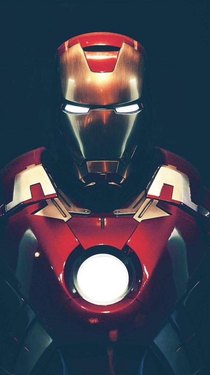 Iron Man Mark 3 With Serious Glare Background