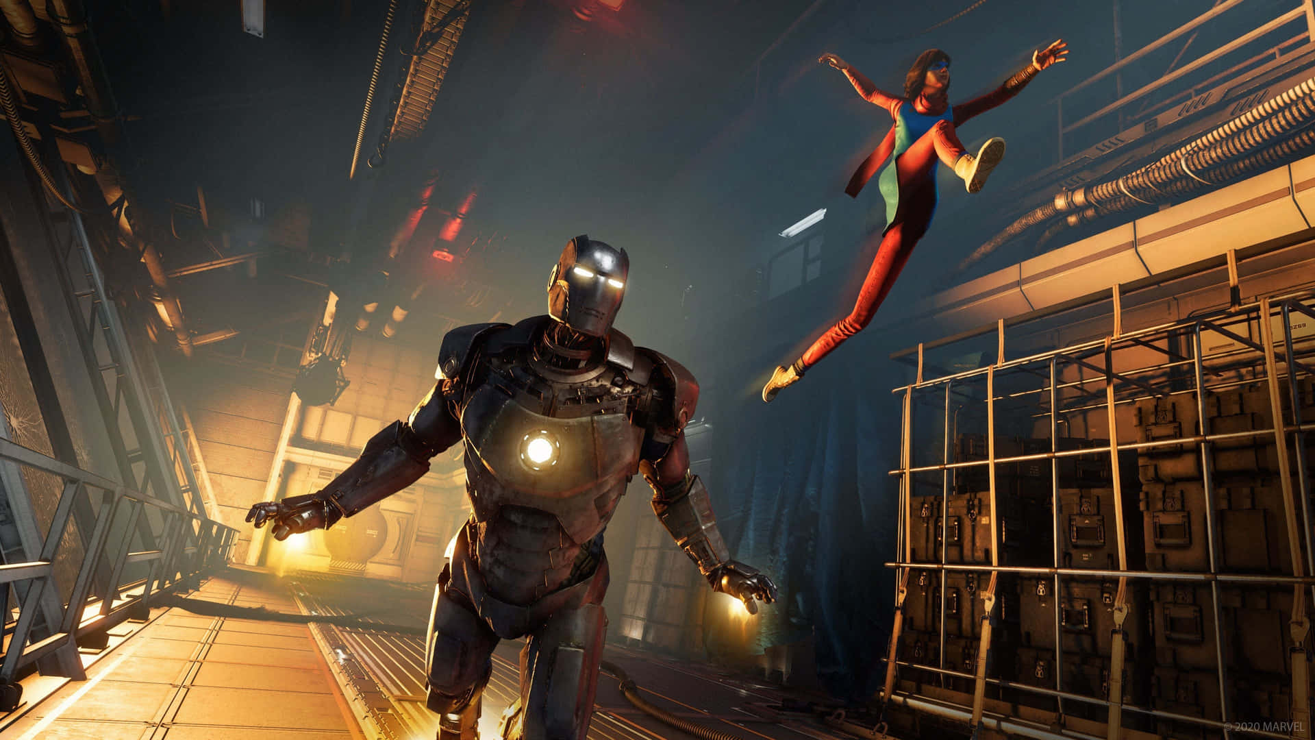 Iron Man Ms Marvel Avengers Game Background