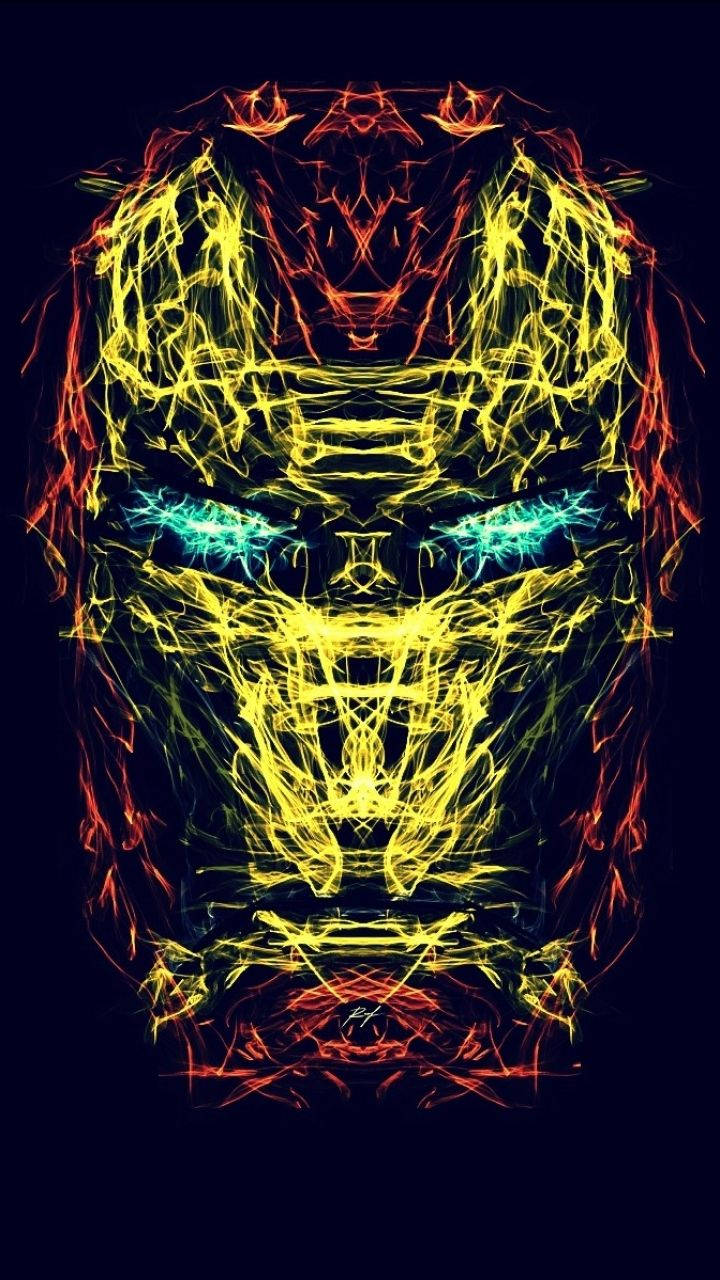 Iron Man Neon Art