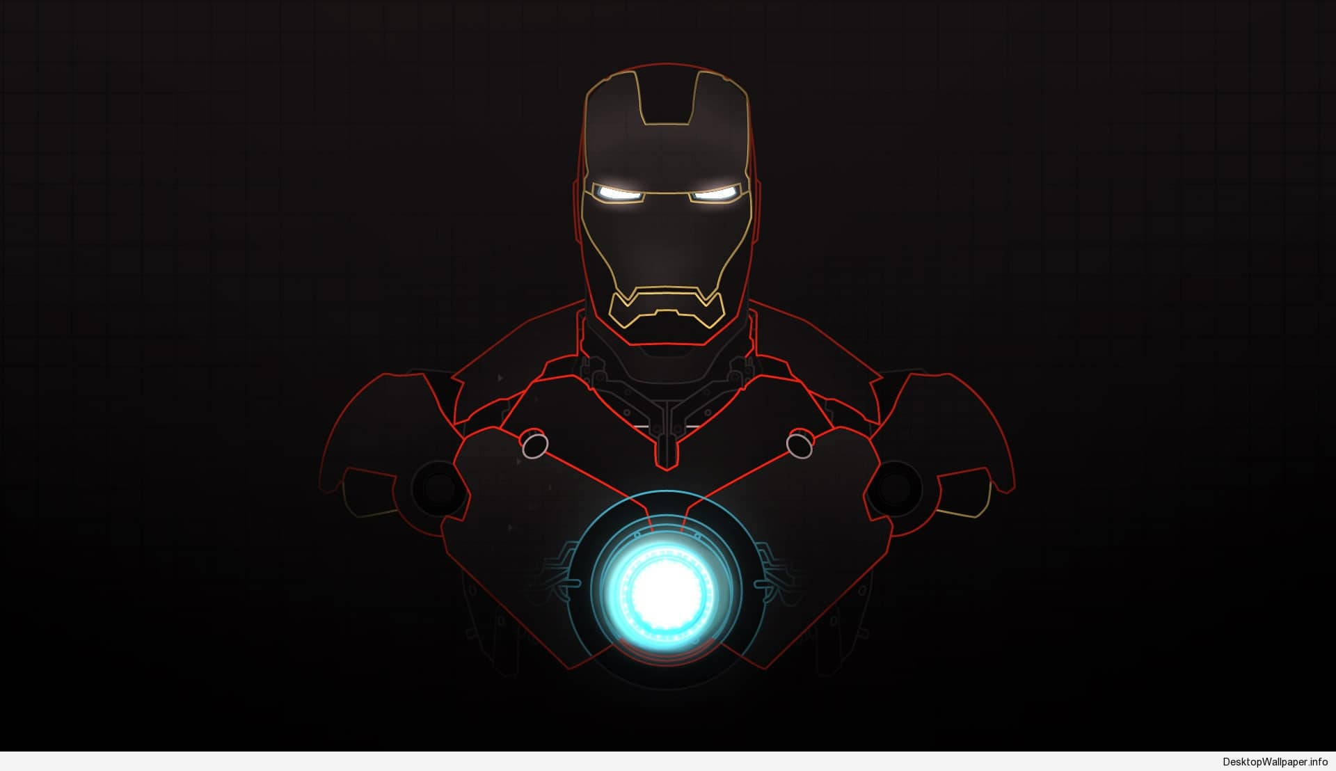 Iron Man Neon Lights Background