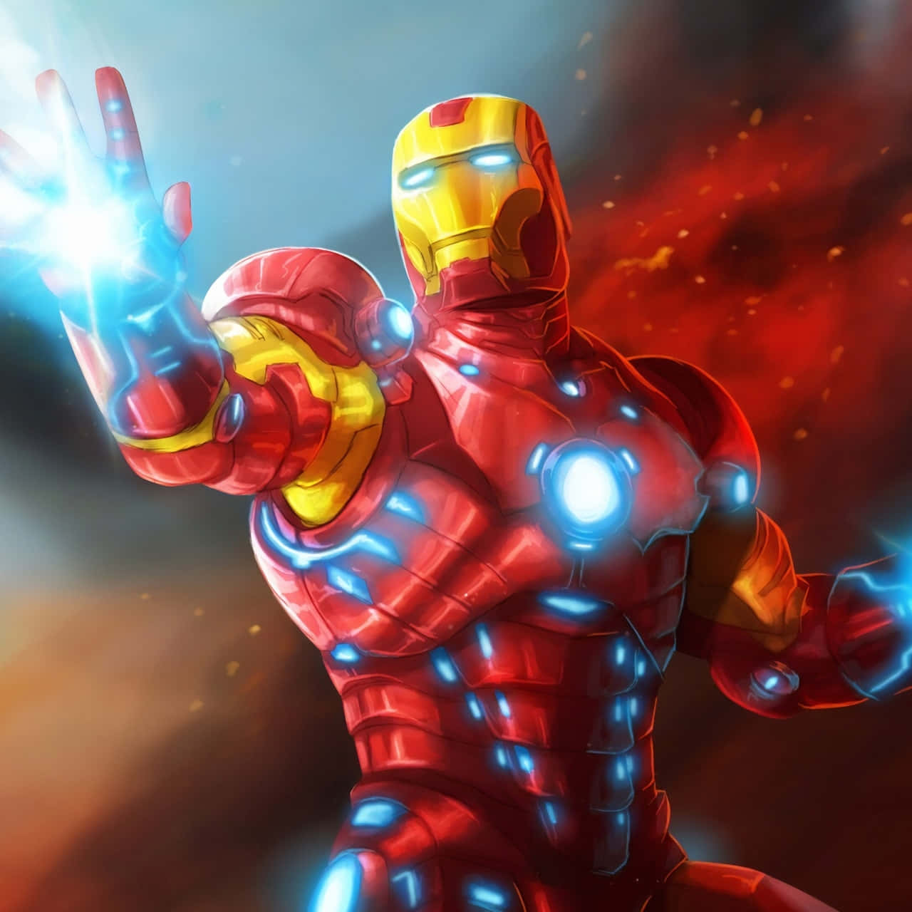 Iron_ Man_ Power_ Blast Background