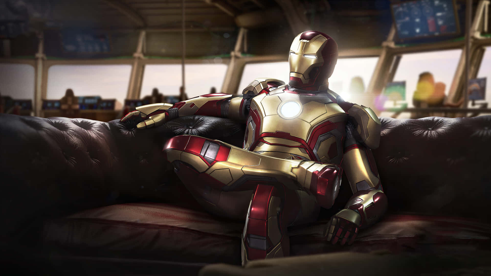 Iron Man Sitting Marvel 3440x1440 Background