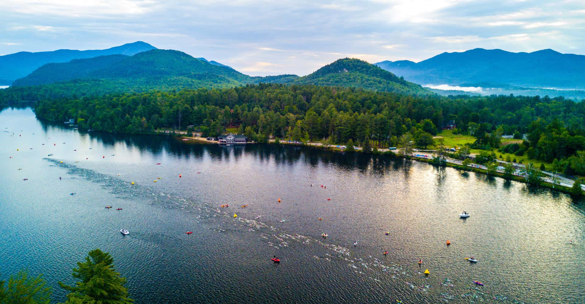 Iron Man Sports In Lake Placid Background