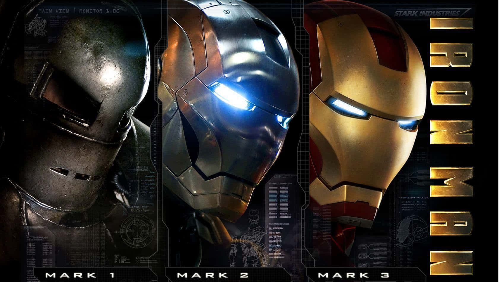 Iron Man Suit Evolution Background