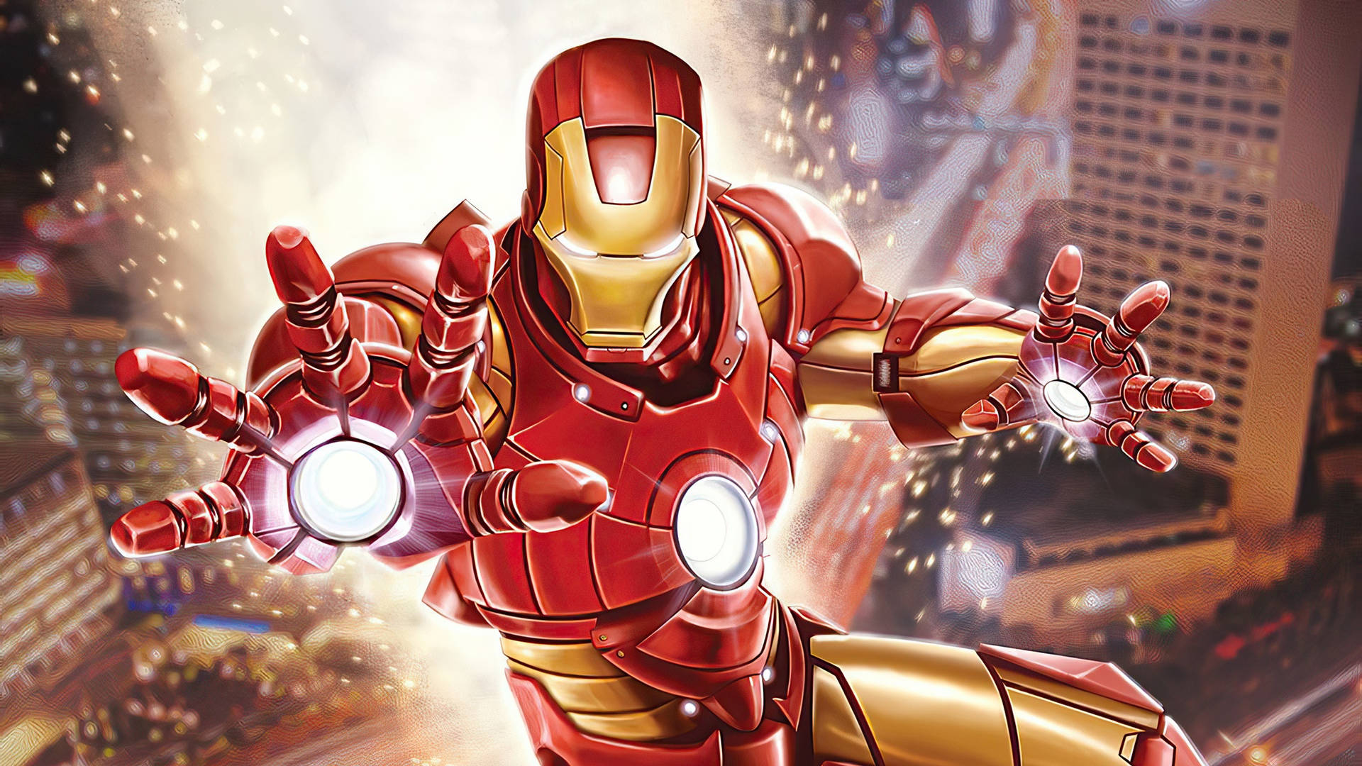 Iron Man Superhero Digital Fan Art Background