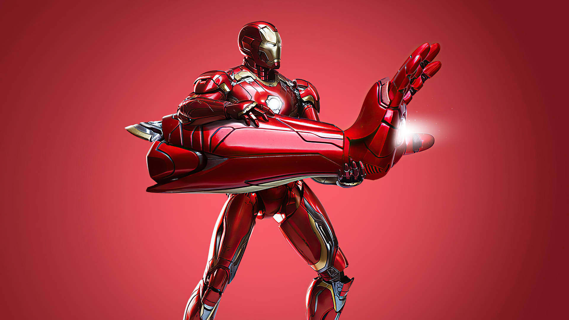 Iron Man Superhero Giant Hand Background