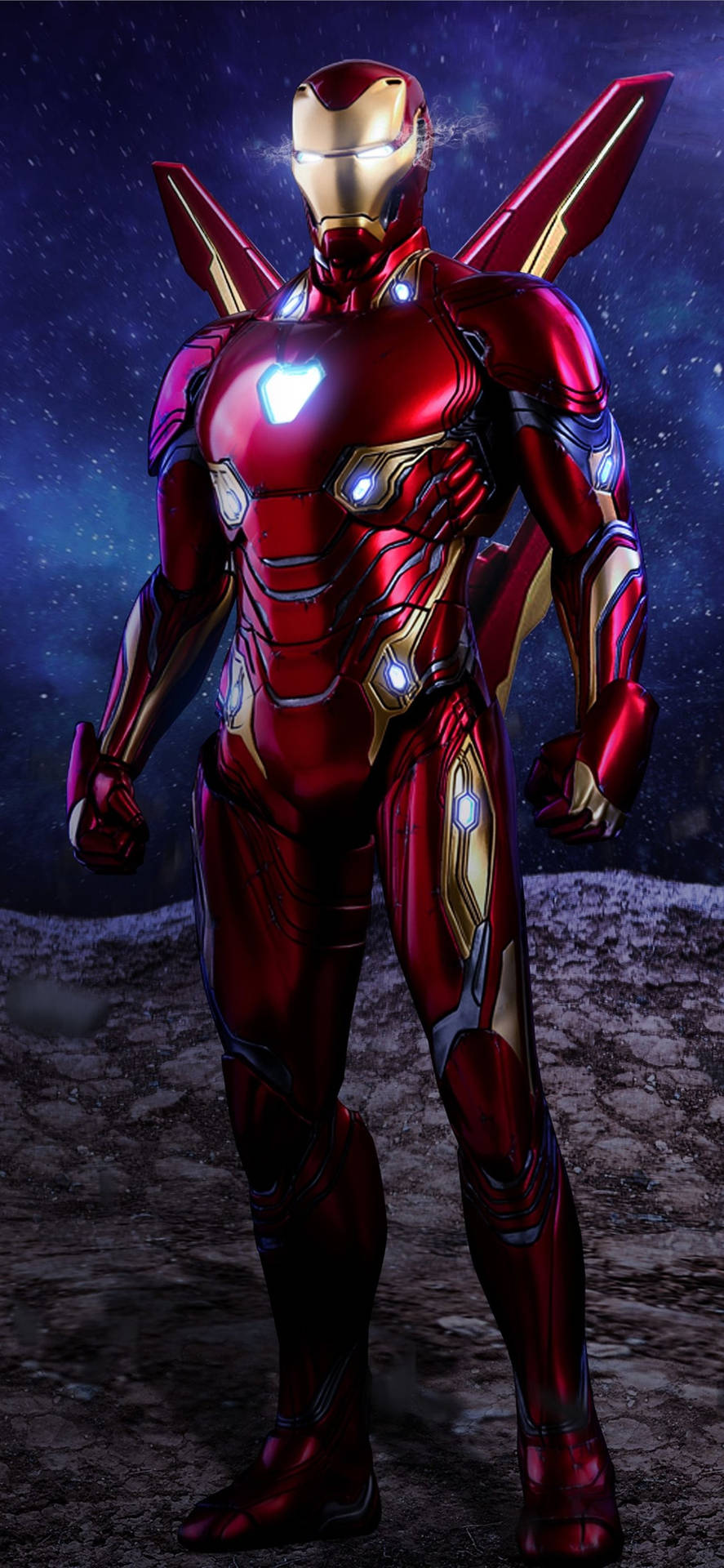 Iron Man Superhero Winged Suit Background