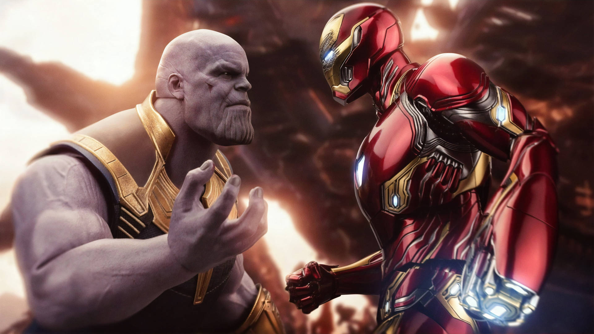 Iron Man Versus Thanos Hd Background