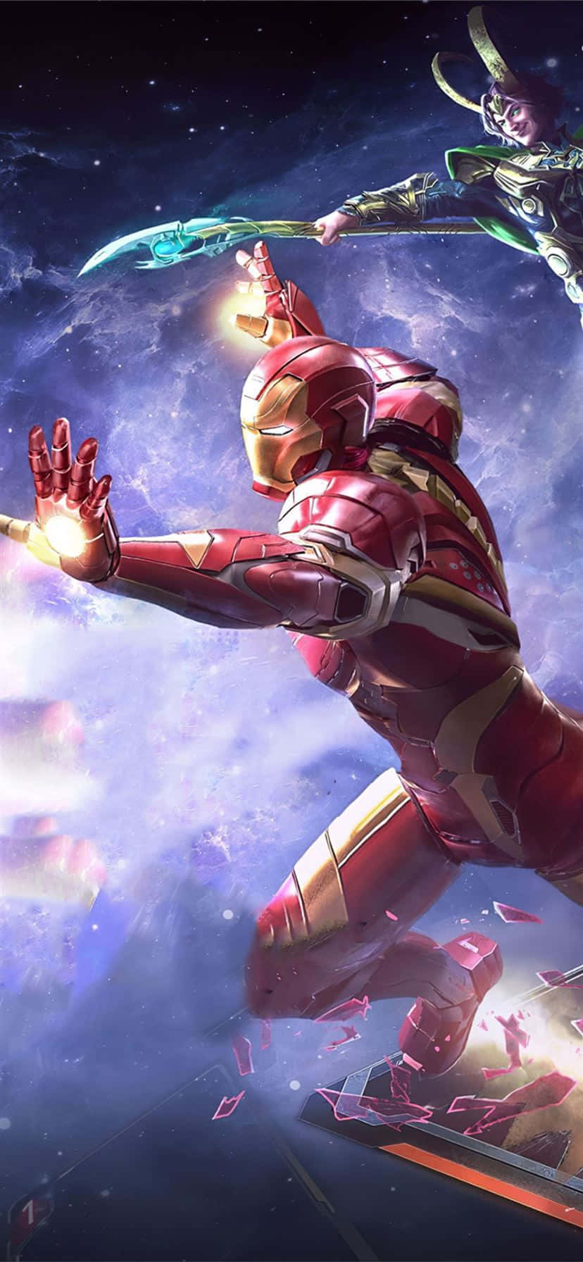 Iron_ Man_vs_ Loki_ Space_ Battle Background